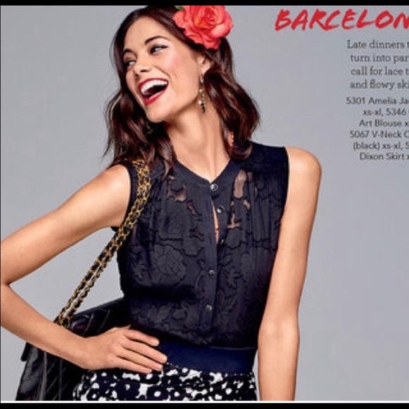 CAbi Tops - CAbi Floral Clío Art blouse #5346